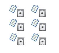 Washable Dust Filter + Vacuum Cleaner Bags Fit，Compatible for Philips，Compatible for Electrolux H12 H13(12pcs)