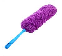 Washable Duster, Soft Chenille Tool for Car Detailing Home Furniture, Flexible Head Dust Brush for Blinds, Ceiling Fans, Bookshelves, Non Scratch Protect (Purple)