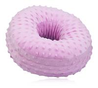 Washable Ear Piercing Pillow with Removable Pillowcase Donut Pillows Hole for Ear Pain Relief CNH Sleeping Pressure Sore Side Sleepers Ear Guard Protector Cover (Minky Dot Lavender)