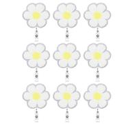 Washable Embroidery Fabric Label Clip with Secure Fasteners for Work and Travel Flower Embroidered Patches with Pull Label