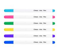 Washable Fabric Marking Pens 6Pcs for Embroidery Quilting Sewing Tailor's Dressmaking Tracing Water Erasable Soluble Color Ink Vanishing Pen for DIY Cross Stitch Clothes Textile Canvas Temporary Mark