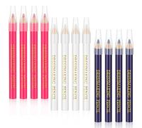 Washable Fabric Pencils for Sewing,12PCS Tailors Sewing Fabric Pencils with Tip Caps,Water Soluble Fabrics Markers Practical Marking & Tracing Tool for Dressmaking Quilting Embroidery DIY Crafts