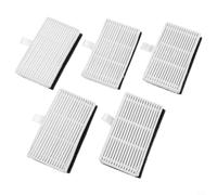 Washable Filter 5 Pack for Cecotec for conga 7690 Immortal Max M Robot Vacuum Cleaner Replacement Parts Kit High Efficiency Dust Trap White