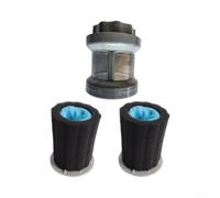 Washable Filter Set for Eureka for swan Z0801 & for hyperclean NEC122 - Reusable for fibre & Screen Kit for Bagless Canister Vacuum Home Cleaning Pet Hair(2+1)