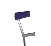 Washable Fleece Covers for UK Crutches Forearm - Soft, Comfortable & Secure with Hook & Loop Fasteners - Ideal for Enhanced Comfort - for Standard UK Forearm Crutches - Set of 2 (Purple)