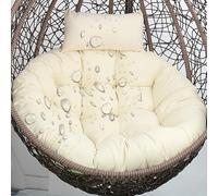 Washable Hanging Egg Chair Cushion Replacement Extra Thick Soft Seat Pad with Pillow for Swing Basket Chairs Indoor Outdoor Garden Patio Chair Pads (Cushion Only) NO04120 * 120cm