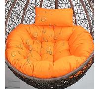 Washable Hanging Egg Chair Cushion Replacement Extra Thick Soft Seat Pad with Pillow for Swing Basket Chairs Indoor Outdoor Garden Patio Chair Pads (Cushion Only) NO1590 * 90cm
