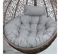 Washable Hanging Egg Chair Cushion Replacement Extra Thick Soft Seat Pad with Pillow for Swing Basket Chairs Indoor Outdoor Garden Patio Chair Pads (Cushion Only) NO11110 * 110cm