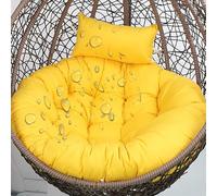 Washable Hanging Egg Chair Cushion Replacement Extra Thick Soft Seat Pad with Pillow for Swing Basket Chairs Indoor Outdoor Garden Patio Chair Pads (Cushion Only) NO14120 * 120cm