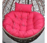 Washable Hanging Egg Chair Cushion Replacement Extra Thick Soft Seat Pad with Pillow for Swing Basket Chairs Indoor Outdoor Garden Patio Chair Pads (Cushion Only) NO02120 * 120cm