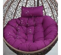 Washable Hanging Egg Chair Cushion Replacement Extra Thick Soft Seat Pad with Pillow for Swing Basket Chairs Indoor Outdoor Garden Patio Chair Pads (Cushion Only) NO07120 * 120cm