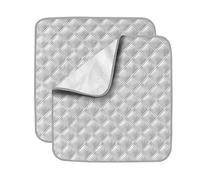 Washable Incontinence Pad 2 Pack, Waterproof Incontinence Chair Mats, Anti-Slip Reusable Incontinence Protector, Washable Seat Pad, Bed Chair Pad Large (Grey)