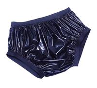 Washable Incontinence Pants Pull-on Plastic Underpants Noiseless and Reusable Plastic Pants Waterproof Incontinence Briefs Adult,3XL,Black