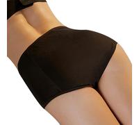 Washable Incontinence Underwear, Women's 3-Layer Leak-Free Briefs, Absorbent Incontinence Pants, Heavy Flow Extra Protection, Cotton Knickers,L,Black