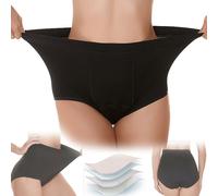 Washable Incontinence Underwear,Women's Leak-Free Underwear,Unique 3-Layer Gusset,Absorbent Incontinence Pants Heavy Flow Extra Protection Cotton Knickers,L,Black