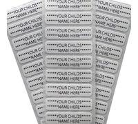 Washable Iron-On Name Labels for Clothes - Waterproof Name Stickers for Kids, Daycare, School & Care Homes (60)