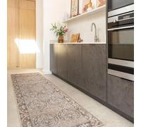 Washable Jute Like Traditional Rug Warm Brown Neutral Studio McGee Style Non Slip Textured Area Rug for Living Room Bedroom and Dining Room 80cm x 300cm (2ft 7" x 9ft 10")