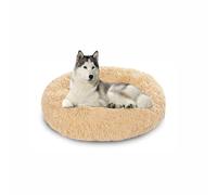 Washable Large Dog Bed Sofa, Orthopedic Calming Dog Beds Mattress Mats, Warming Pet Cats Doughnut Cushions Indoor, Non-Slip Pet Pillow Cushions for Crate (120x120x20cm,Beige)