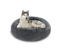 Washable Large Dog Bed Sofa, Orthopedic Calming Dog Beds Mattress Mats, Warming Pet Cats Doughnut Cushions Indoor, Non-Slip Pet Pillow Cushions for Crate (80x80x20cm,Dark Grey)
