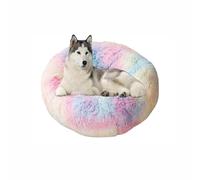 Washable Large Dog Bed Sofa, Orthopedic Calming Dog Beds Mattress Mats, Warming Pet Cats Doughnut Cushions Indoor, Non-Slip Pet Pillow Cushions for Crate (60x60x20cm,Multicoloured)