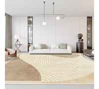 Washable Large Rugs for Living Room 200 x 250 cm, Non-Slip Soft Short Pile Carpet for Bedroom, Office, Dining Room, Kitchen Modern abstract geometric brown