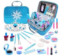 Washable Makeup Kit for Kids, 25 Pcs Kids Makeup for Girls, Cosmetic Beauty Kit, Birthday Toys Gifts for Princess