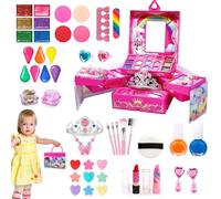 Washable Makeup Set - Pp Toddler Cosmetic Toys, Pretend Beauty Kit | Real Safe Creative Styling Play Collection for Girls Boys Children Teens Daughters Sons Siblings Buddies Companions Classmates