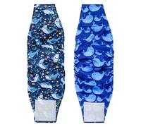 Washable Male Dog Nappies, 2 Pack Absorbing Belly Bands with Adjustable Waist, Reusable Washable Pet Diapers for Medium Dogs (M Size)