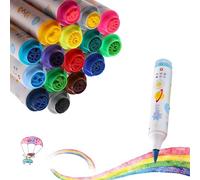 Washable Markers,Seal watercolor pen,12 Bright Colors, Washable and Non-toxic,Very Suitable for Art and Painting,Art Supplies, Colouring, Drawing