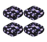 Washable Menstrual Cloth Pads, Reusable Bamboo Charcoal Panty Liners for Women, Breathable Absorbent Sanitary Pads with Snap - Fastener Design, Soft Microfiber Inner Layer for Odor (Z04)