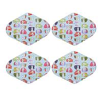 Washable Menstrual Cloth Pads, Reusable Bamboo Charcoal Panty Liners for Women, Breathable Absorbent Sanitary Pads with Snap - Fastener Design, Soft Microfiber Inner Layer for Odor (Z01)