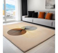 Washable Minimalism Boho Elegant Rug with Durable Edge Binding, Quality Light Pink Printed Carpet for Living Room, Indoor Outdoor Low-Pile Rugs 80 x 150 cm