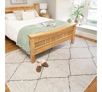 Washable Modern Beige Flat Pile Rugs Berber Stain Resistant Bright Color Saturation Practical Living Area Living Room Large Rug 240cm x 330cm (7ft 10" x 10ft 10")