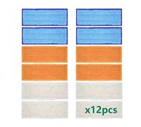 Washable Mop Cloth ，Compatible for Braava ，Jet 240 241 245 250 ，Robotic Vacuum Cleaner Wet Pad Mop Dry Damp Pad Mop Spare Parts(12pcs)