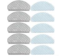 Washable Mop Cloths for Ecovacs for deebot for t10 Plus Vacuum Robot - 10 Pack Reusable Microfiber Pads for Wet Dry Cleaning