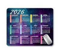 Washable Mouse Pad 2026 Calendar Mouse Pad Rectangle Waterproof Desk Mat for Home Office & Gaming Non-slip Rubber Base Washable & Stain Resistant Durable Computer & Laptop Accessories F Small