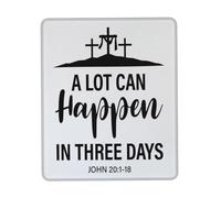 Washable Mouse Pad, A Lot Can Happen in Three Days Religious Easter Mouse Mat Non-Slip Desk Pad 25X30cm for Home Gamer Studying