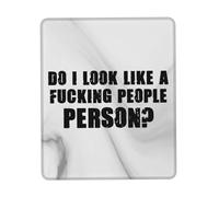 Washable Mouse Pad, DO I Look Like A Fucking People Person Mouse Mat Modern Desk Pad 25X30cm for Gamer Studying Laptop