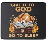 Washable Mouse Pad, Dog Inspirational Religious Mouse Mat Comfortable Desk Pad 25X30cm for PC Computer Studying