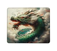 Washable Mouse Pad, Dragon Cloud Chinoiserie Cool Animal Head Mystic Mouse Mat Multifunctional Desk Pad 25X30cm for Work Studying PC