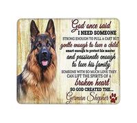 Washable Mouse Pad, God Once Said I Need Someone Shepherd German Gaming Mousepad Modern Desk Mats 25X30cm for Computer PC Laptop
