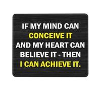 Washable Mouse Pad, Labor Day I Can Achieve It Motivational Mouse Mat Comfortable Desk Pad 25X30cm for Typing Gamer Studying