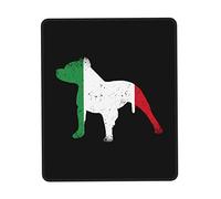 Washable Mouse Pad, Patriotic Dog Italian Flag Mousepads Ergonomic Desk Pad 25X30cm for Typing Work PC