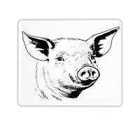 Washable Mouse Pad, Pig Art Aesthetic Animal Hand Drawn Sketch Mammal Mousepads Professional Desk Pad 25X30cm for PC Typing Office