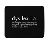 Washable Mouse Pad, Reading Motivational Uplifting Message Quote Cute Dyslexia Awareness Mouse Mat Premium Desk Mats 25X30cm for Typing Gamer Studying