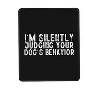 Washable Mouse Pad, Silently Judging Your Dog's Behavior Office Mousepad Ergonomic Desk Mats 25X30cm for Studying PC Work