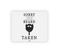 Washable Mouse Pad, Sorry This Beard is Taken Funny Graphic Office Mousepad Non-Slip Desk Mats 25X30cm for Laptop Typing Gamer