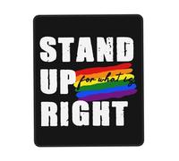 Washable Mouse Pad, Stand Up for What is Right Mousepads Stitched Edges Keyboard Pad 25X30cm for Office Studying Work