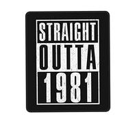 Washable Mouse Pad, Straight Outta 1981 Mouse Mat Portable Desk Mats 25X30cm for Work Office Studying