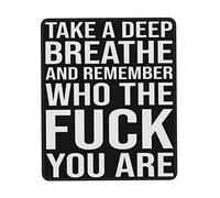 Washable Mouse Pad, Take A Deep Breathe and Remember Who The Fuck You are Mousepads Spill-Resistant Desk Mats 25X30cm for Work Studying Laptop